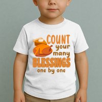 Count Your Many Blessings One By One Thanksgiving Toddler T-Shirt