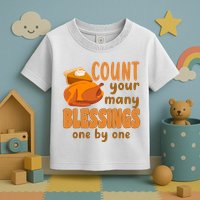Count Your Many Blessings One By One Thanksgiving Toddler T-Shirt
