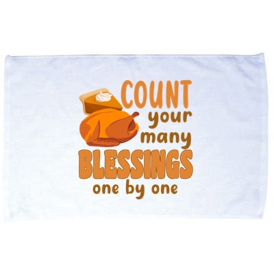 Count Your Many Blessings One By One Thanksgiving Microfiber Hand Towel