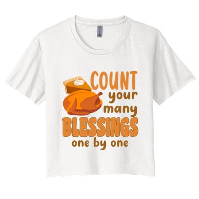 Count Your Many Blessings One By One Thanksgiving Crop Top