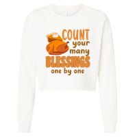 Count Your Many Blessings One By One Thanksgiving Cropped Pullover Crew