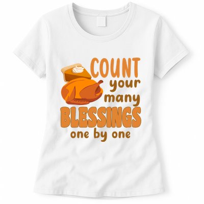 Count Your Many Blessings One By One Thanksgiving Womens T-Shirt