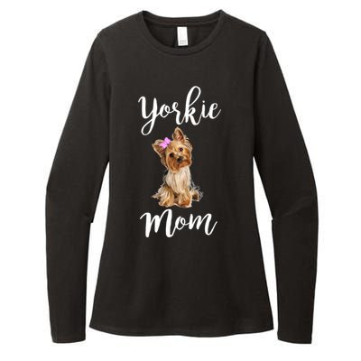 Cute Yorkie Mom Dog Apparel Gift Womens CVC Long Sleeve Shirt