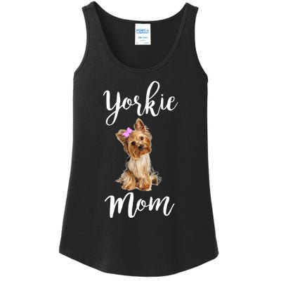 Cute Yorkie Mom Dog Apparel Gift Ladies Essential Tank