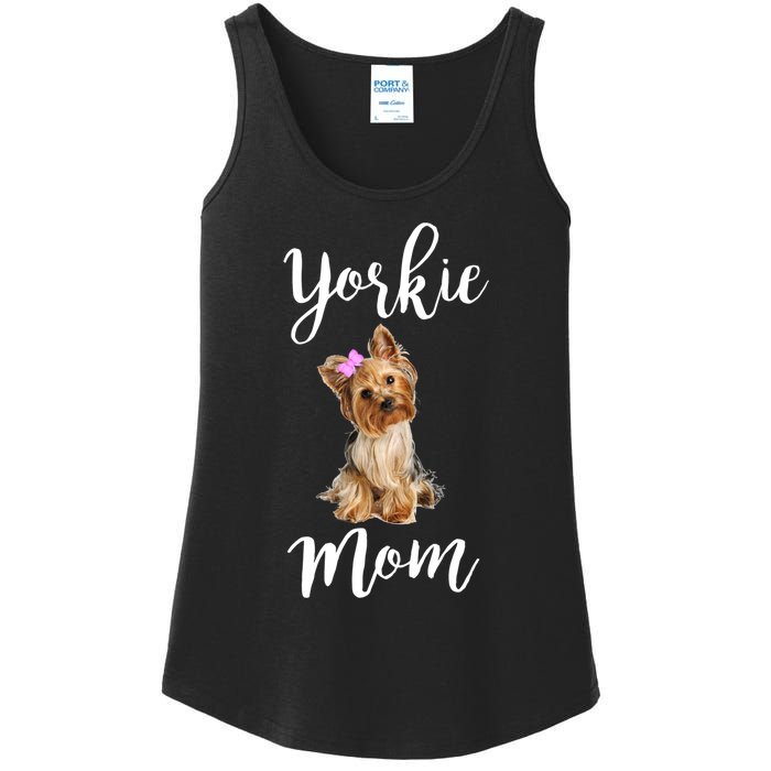 Cute Yorkie Mom Dog Apparel Gift Ladies Essential Tank