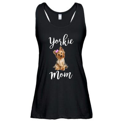 Cute Yorkie Mom Dog Apparel Gift Ladies Essential Flowy Tank