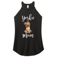 Cute Yorkie Mom Dog Apparel Gift Women's Perfect Tri Rocker Tank