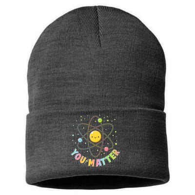 Cute You Matter Atoms Molecule Cell Sustainable Knit Beanie