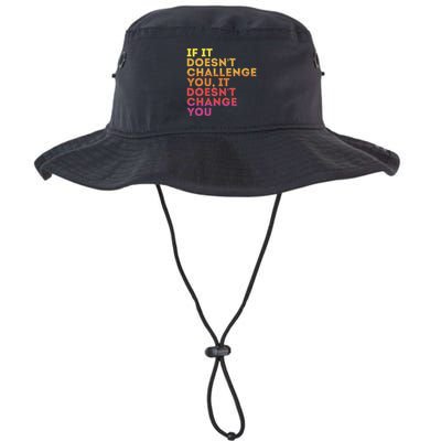 Challenge Yourself Motivational Quote Exercise Self Improve Legacy Cool Fit Booney Bucket Hat