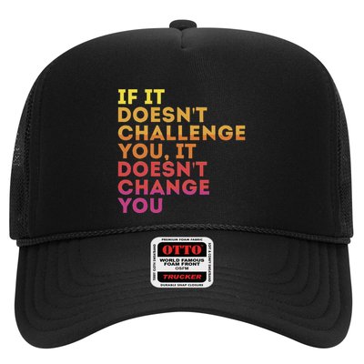 Challenge Yourself Motivational Quote Exercise Self Improve Trucker Hat