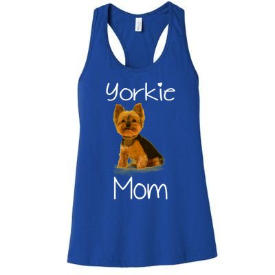 Cute Yorkie Mom Dog Gift Women's Racerback Tank