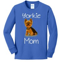 Cute Yorkie Mom Dog Gift Kids Long Sleeve Shirt