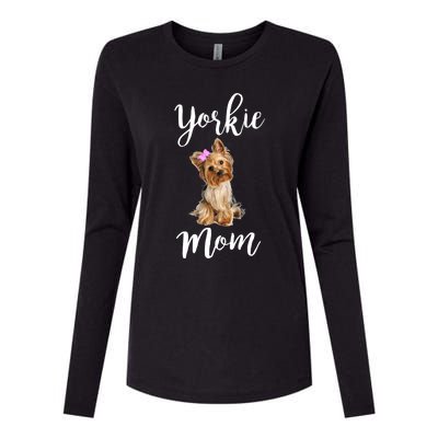 Cute Yorkie Mom Dog Apparel Gift Womens Cotton Relaxed Long Sleeve T-Shirt