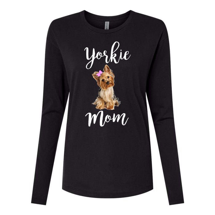 Cute Yorkie Mom Dog Apparel Gift Womens Cotton Relaxed Long Sleeve T-Shirt