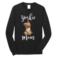 Cute Yorkie Mom Dog Apparel Gift Long Sleeve Shirt