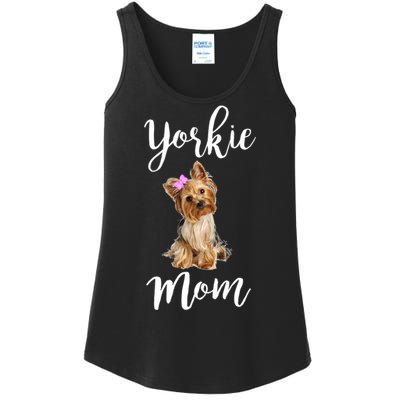 Cute Yorkie Mom Dog Apparel Gift Ladies Essential Tank