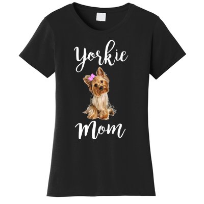 Cute Yorkie Mom Dog Apparel Gift Women's T-Shirt