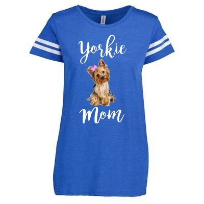 Cute Yorkie Mom Dog Apparel Gift Enza Ladies Jersey Football T-Shirt