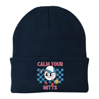 Calm Your Mitts Baseball Player Baseball Game Sports Lover Beanie