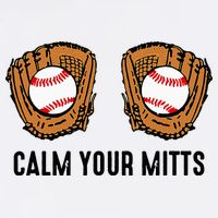 Calm Your Mitts Funny Baseball Player Game Day Sports Lover Womens Tank Top