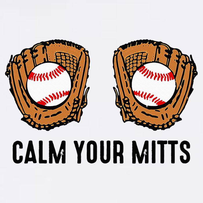 Calm Your Mitts Funny Baseball Player Game Day Sports Lover Golf Towel