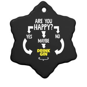 Cool Yes No Maybe Ing Gin Always Booze Gift Ceramic Star Ornament