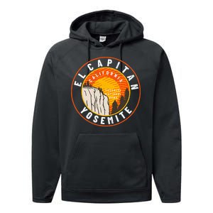 California Yosemite National Park El Capitan Performance Fleece Hoodie