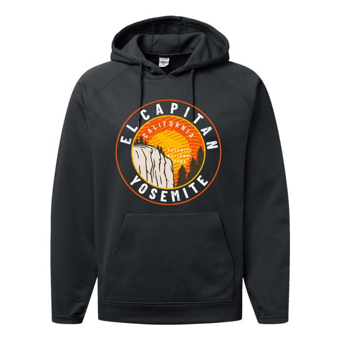 California Yosemite National Park El Capitan Performance Fleece Hoodie