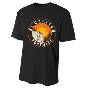 California Yosemite National Park El Capitan Performance Sprint T-Shirt