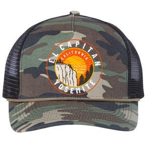 California Yosemite National Park El Capitan Retro Rope Trucker Hat Cap