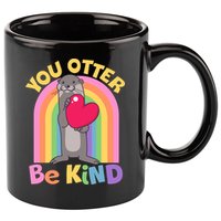 Cute You Otter Be Kind 11oz C Handle Ceramic Mug