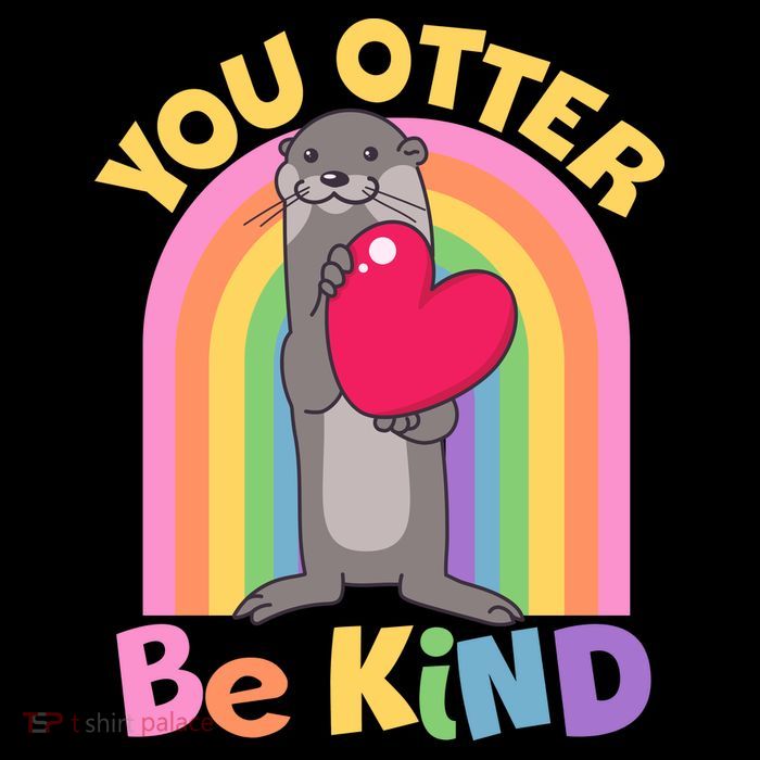 Cute You Otter Be Kind 16 in Basic Backpack