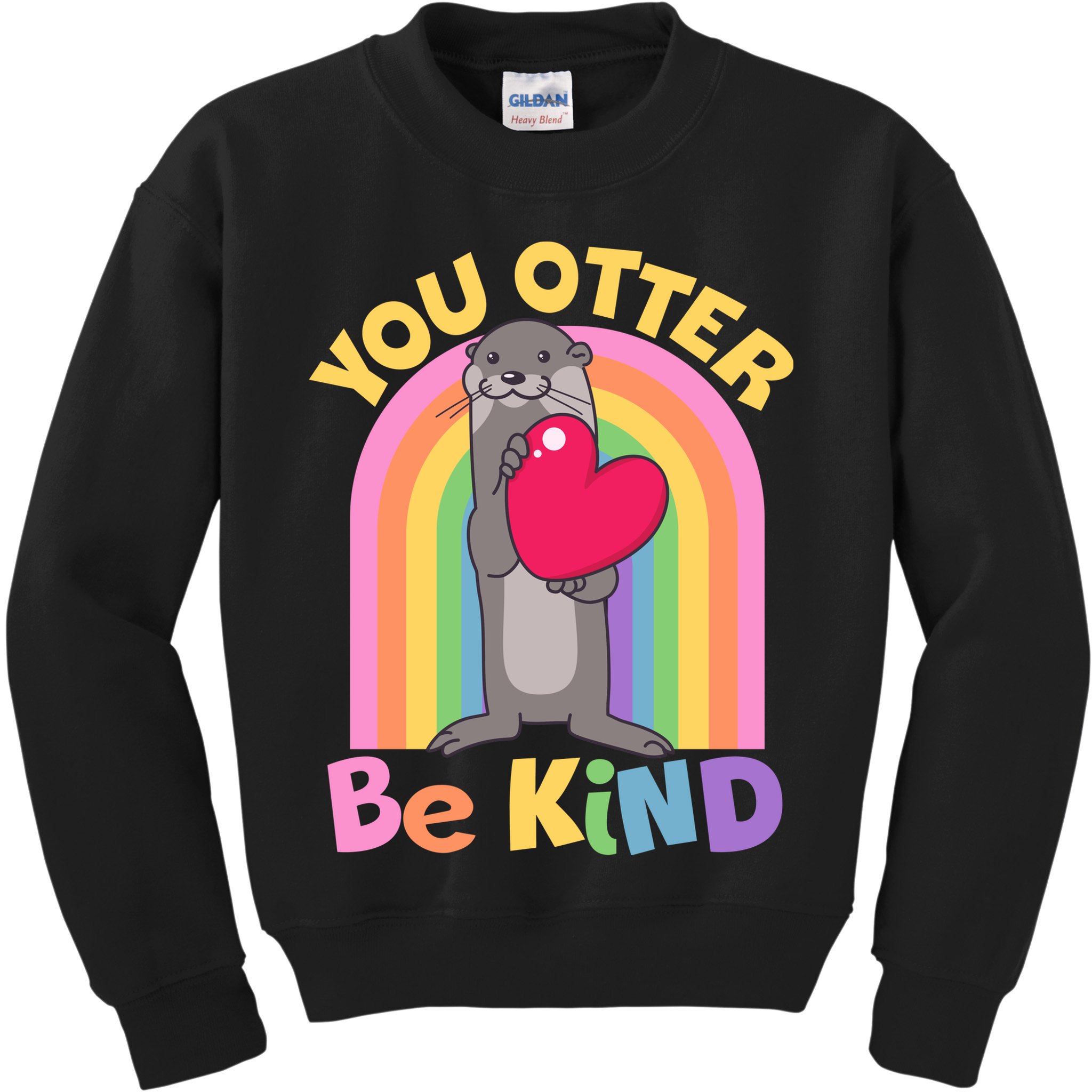 Cute You Otter Be Kind Kids Sweatshirt
