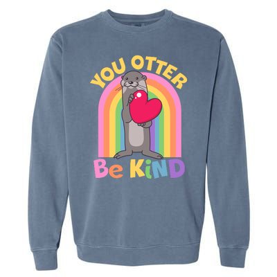 Cute You Otter Be Kind Garment-Dyed Sweatshirt