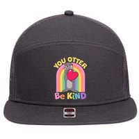 Cute You Otter Be Kind 7 Panel Mesh Trucker Snapback Hat
