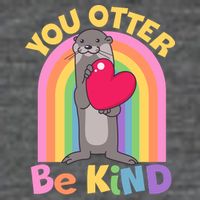 Cute You Otter Be Kind 7 Panel Mesh Trucker Snapback Hat