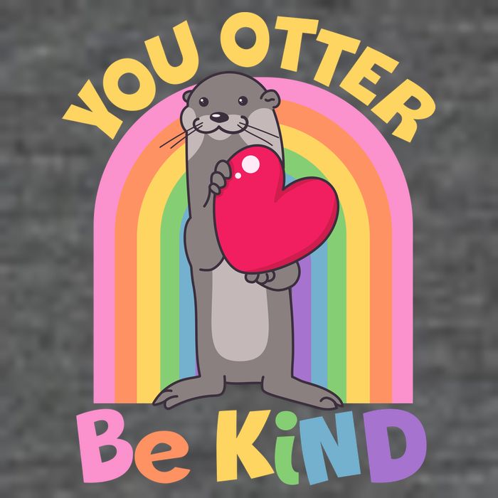 Cute You Otter Be Kind 7 Panel Mesh Trucker Snapback Hat