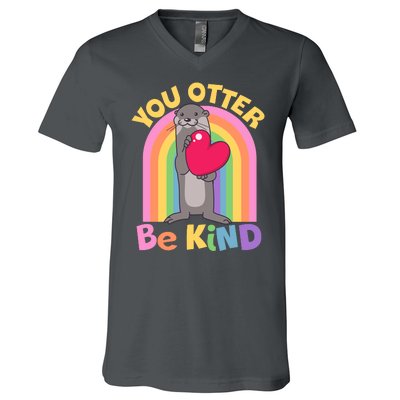 Cute You Otter Be Kind V-Neck T-Shirt