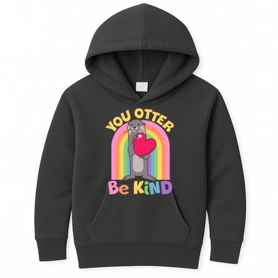Cute You Otter Be Kind Kids Hoodie