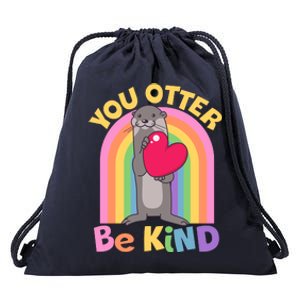 Cute You Otter Be Kind Drawstring Bag