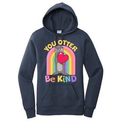 Cute You Otter Be Kind Women's Pullover Hoodie