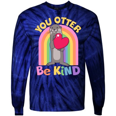 Cute You Otter Be Kind Tie-Dye Long Sleeve Shirt