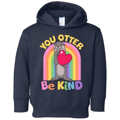 Cute You Otter Be Kind Toddler Hoodie