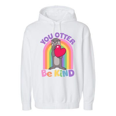 Cute You Otter Be Kind Garment-Dyed Fleece Hoodie