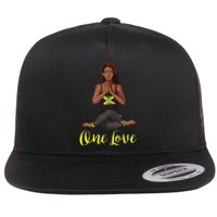 Cute Yoga One Love for yoga lovers Flat Bill Trucker Hat