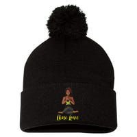 Cute Yoga One Love for yoga lovers Pom Pom 12in Knit Beanie