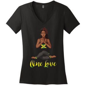 Cute Yoga One Love for yoga lovers Women's V-Neck T-Shirt