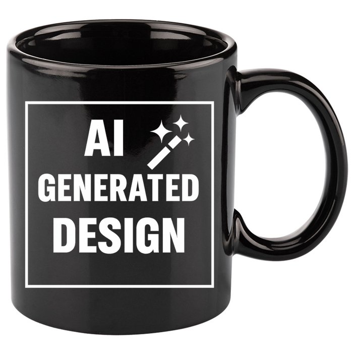Create Your Own Custom AI Generated Personalized Design 11oz C Handle Ceramic Mug