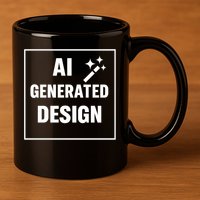 Create Your Own Custom AI Generated Personalized Design 11oz C Handle Ceramic Mug