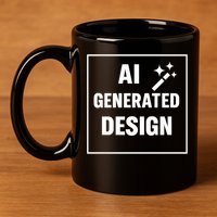 Create Your Own Custom AI Generated Personalized Design 11oz C Handle Ceramic Mug